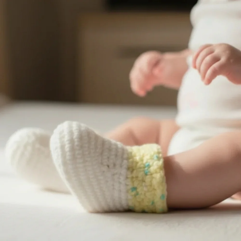 Neutral baby booties, Handmade baby shoes, Baby boots, crochet crib shoes